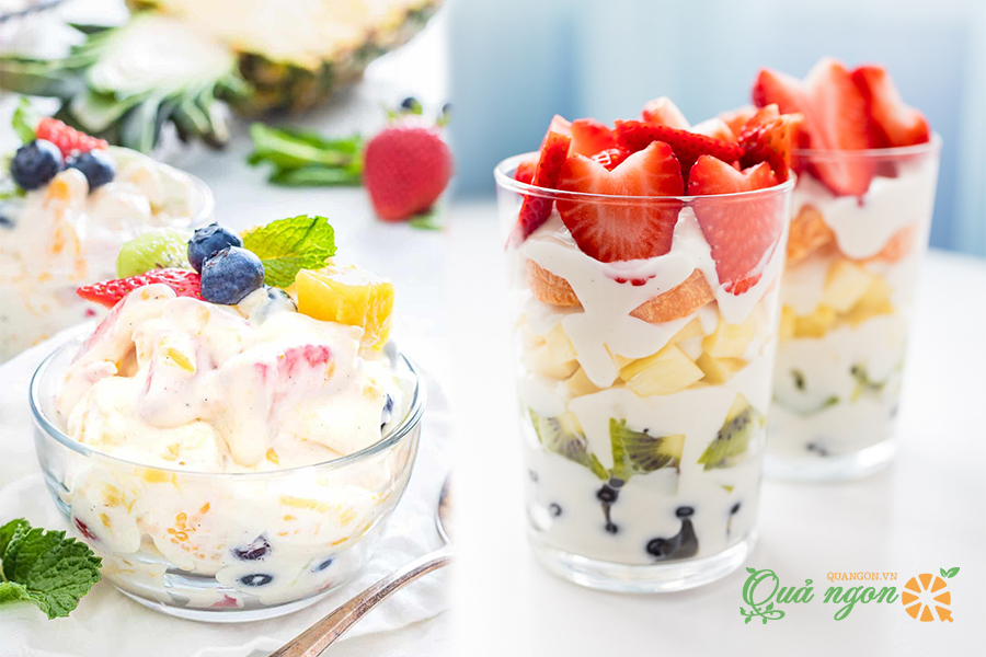 cách làm hoa quả dầm sữa chua