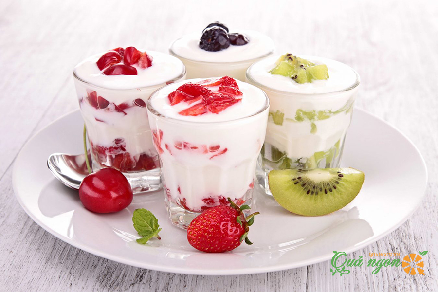 cách làm hoa quả dầm sữa chua