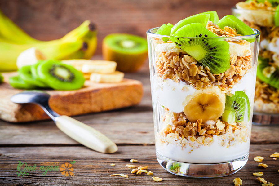 Cách làm sữa chua kiwi