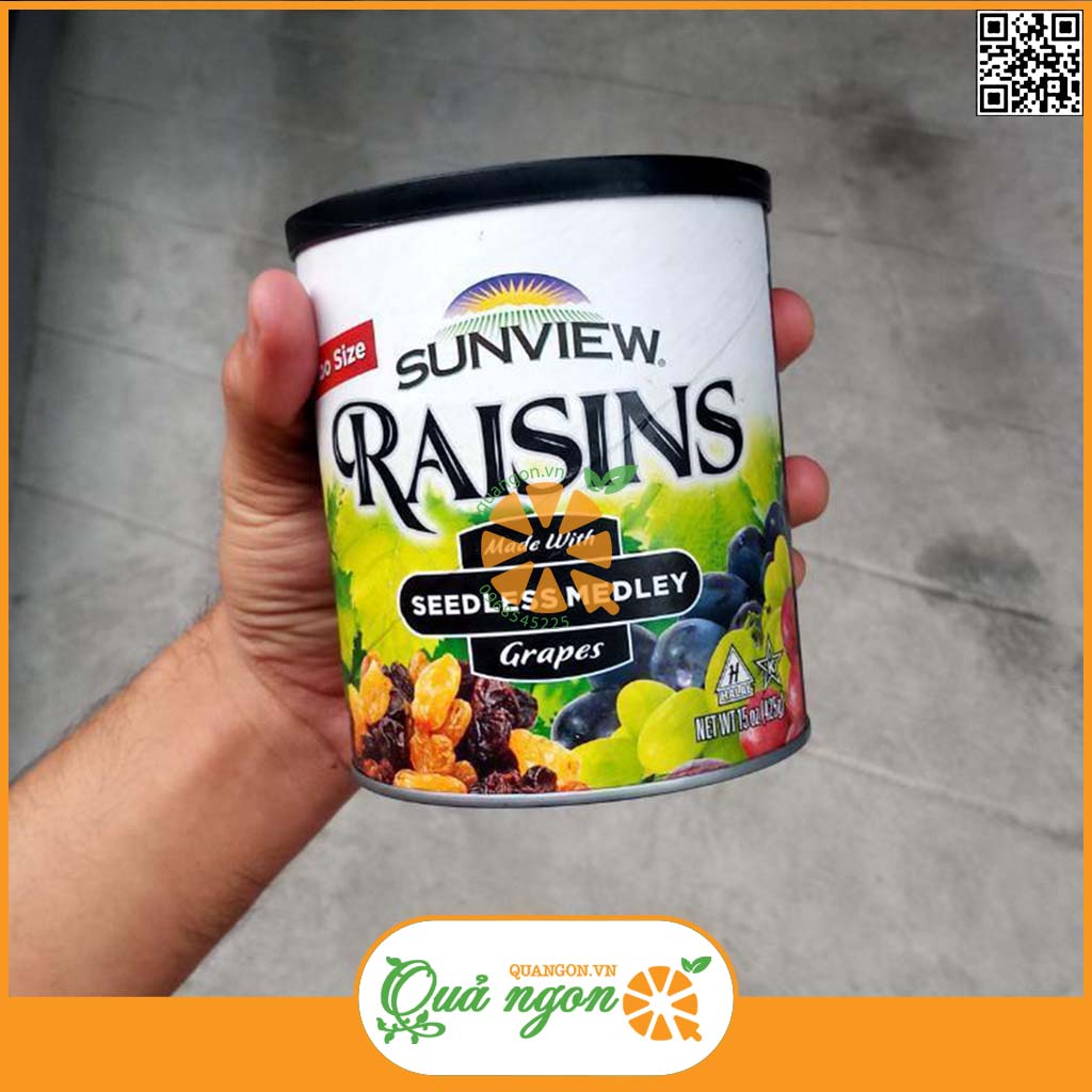 Nho khô thập cẩm Sunview Raisins Mỹ 425g