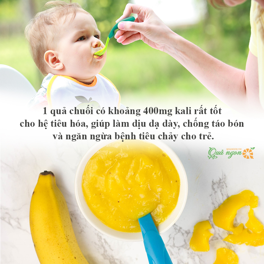 Chuối là trái cây hỗ trợ sự phát triển tốt nhất cho trẻ ăn dặm