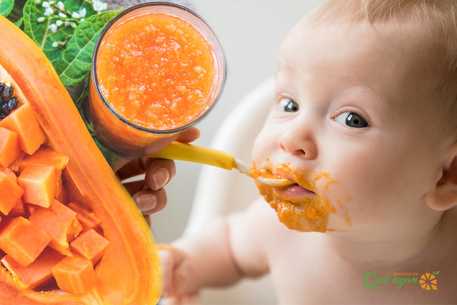 Đu đủ là trái cây hỗ trợ sự phát triển tốt nhất cho trẻ ăn dặm