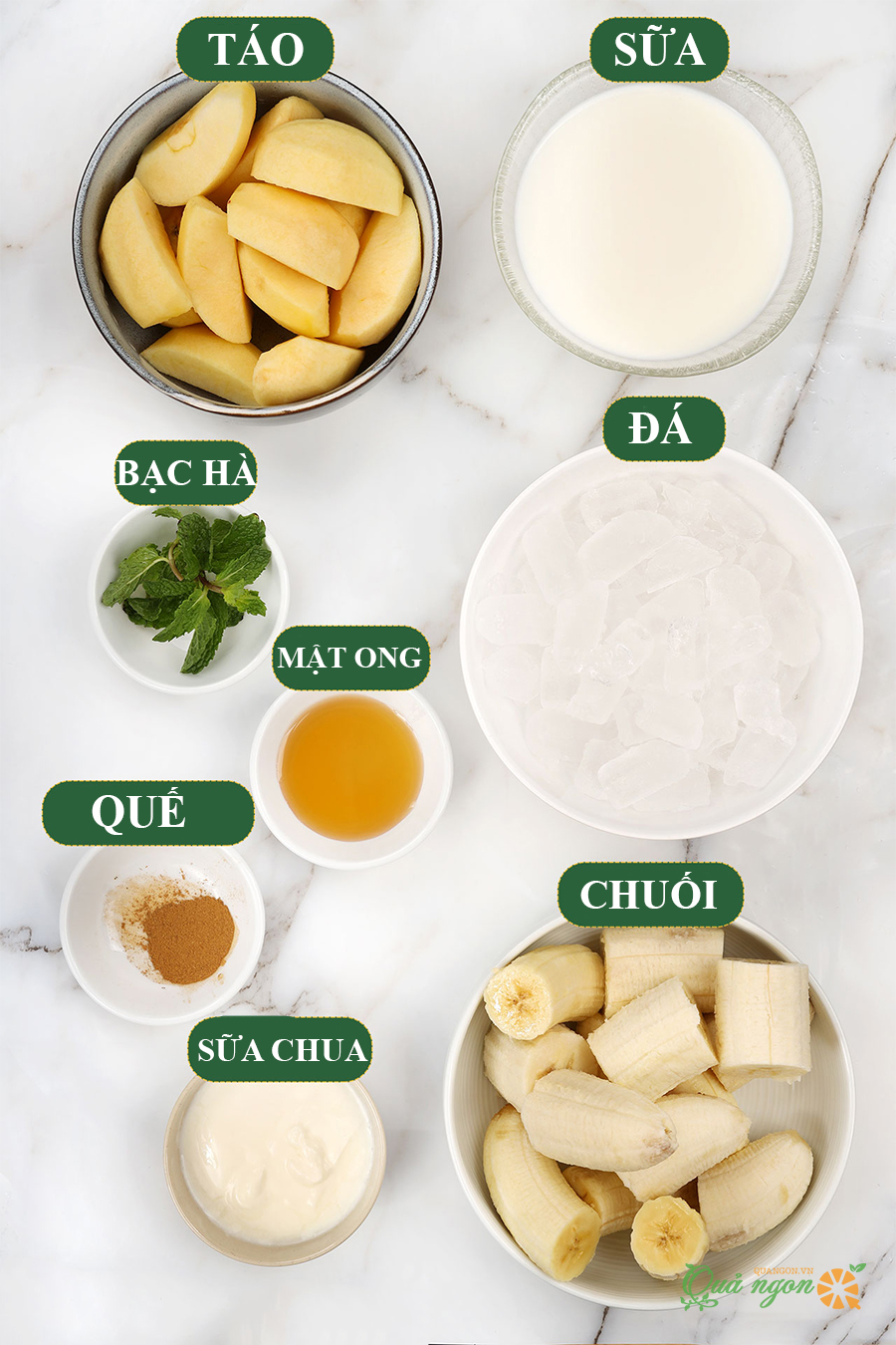 Công thức sinh tố chuối táo bổ dưỡng chỉ trong vài phút