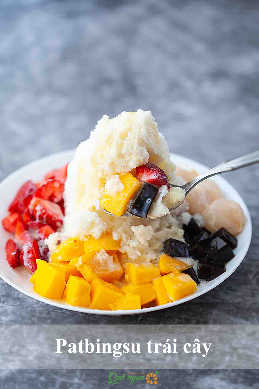 Cách làm Patbingsu trái cây chỉ với các nguyên liệu đơn giản