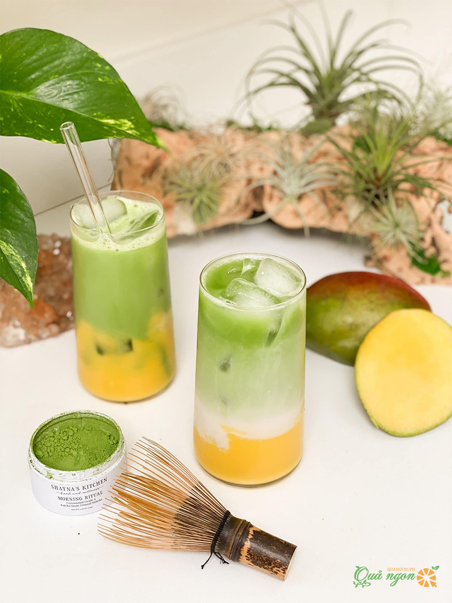 Công thức pha chế Mango Iced Matcha Latte 