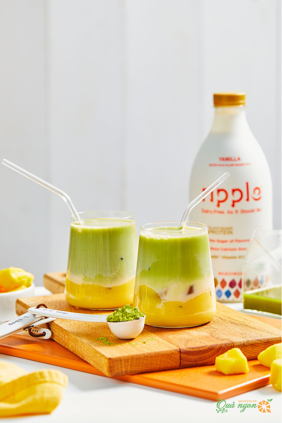 Công thức pha chế Mango Iced Matcha Latte 