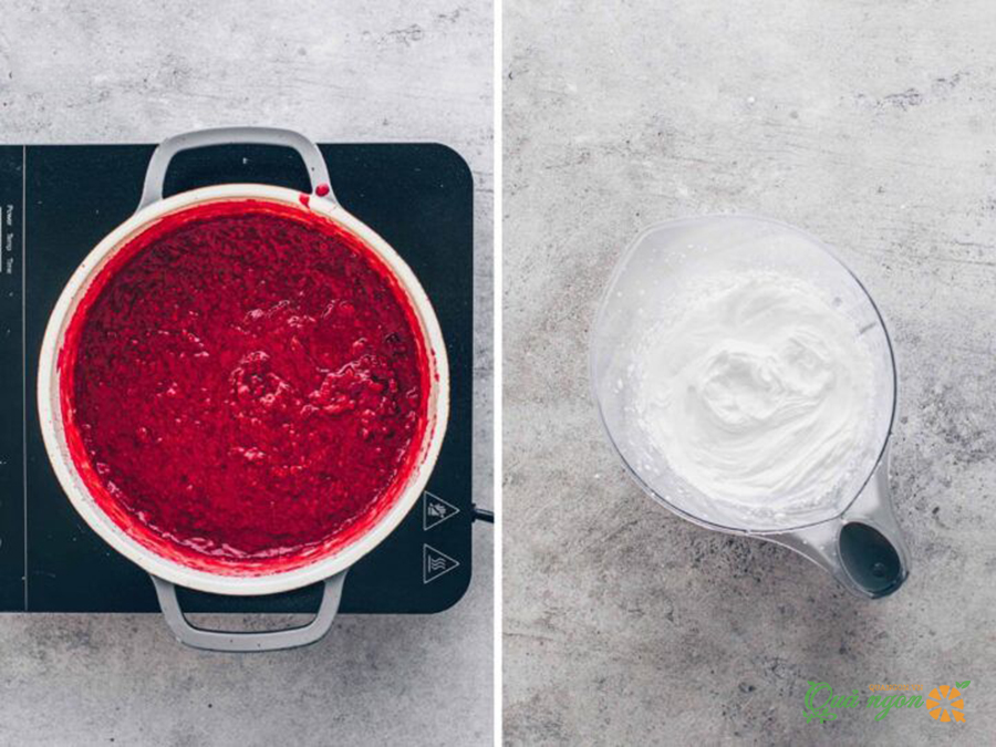 Làm Compote mâm xôi